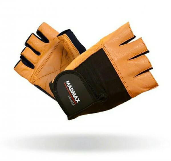 Фитнес перчатки MadMax кожа для железа