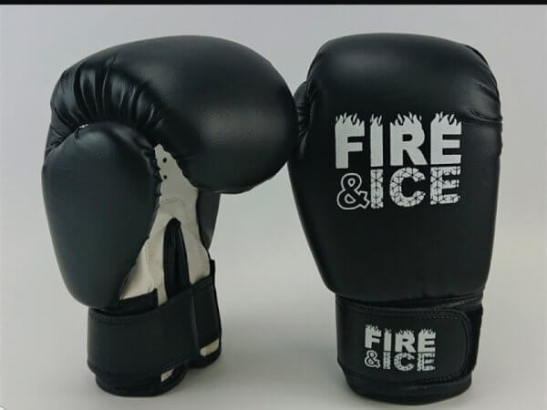 Перчатки для бокса Fire Ice черные