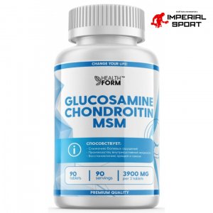 Глюкозамин+Хондроитин+MSM HEALTH-FORM 90таб. восстанавление суставов