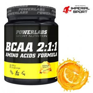 BCAA 2:1:1 Powerlabs Nutrition 200гр. вкусовой апельсин