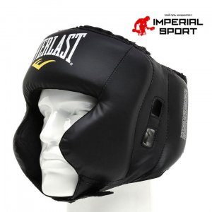 Боксерский шлем открытый Everlast эверласт черный