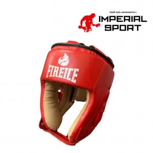 Боксерский шлем открытый FireIce для треннировок красный